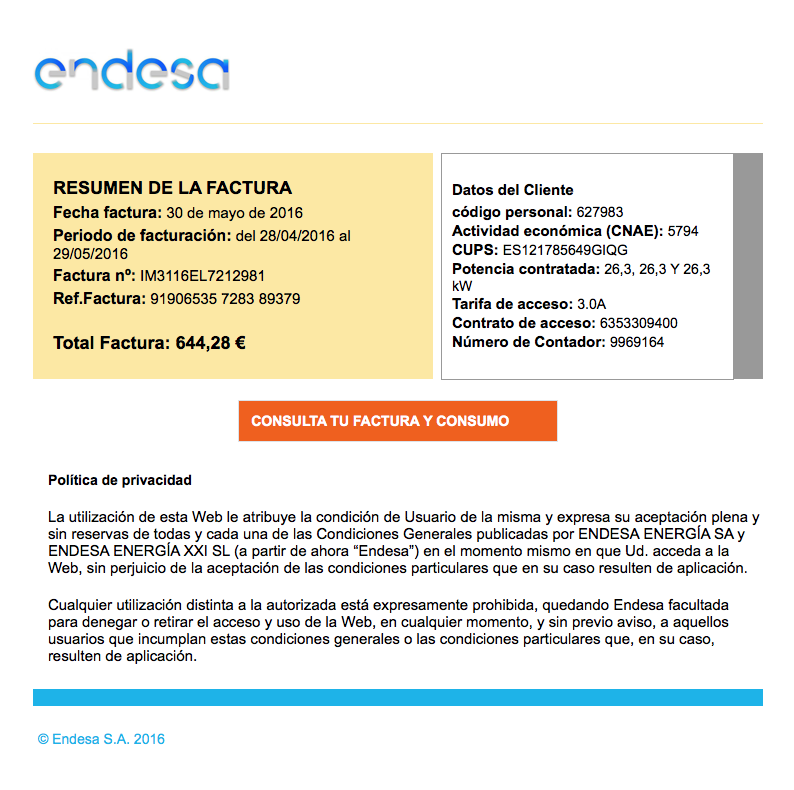 Nuevo ataque de ciberseguridad emails de Endesa Cryptolocker Canarias